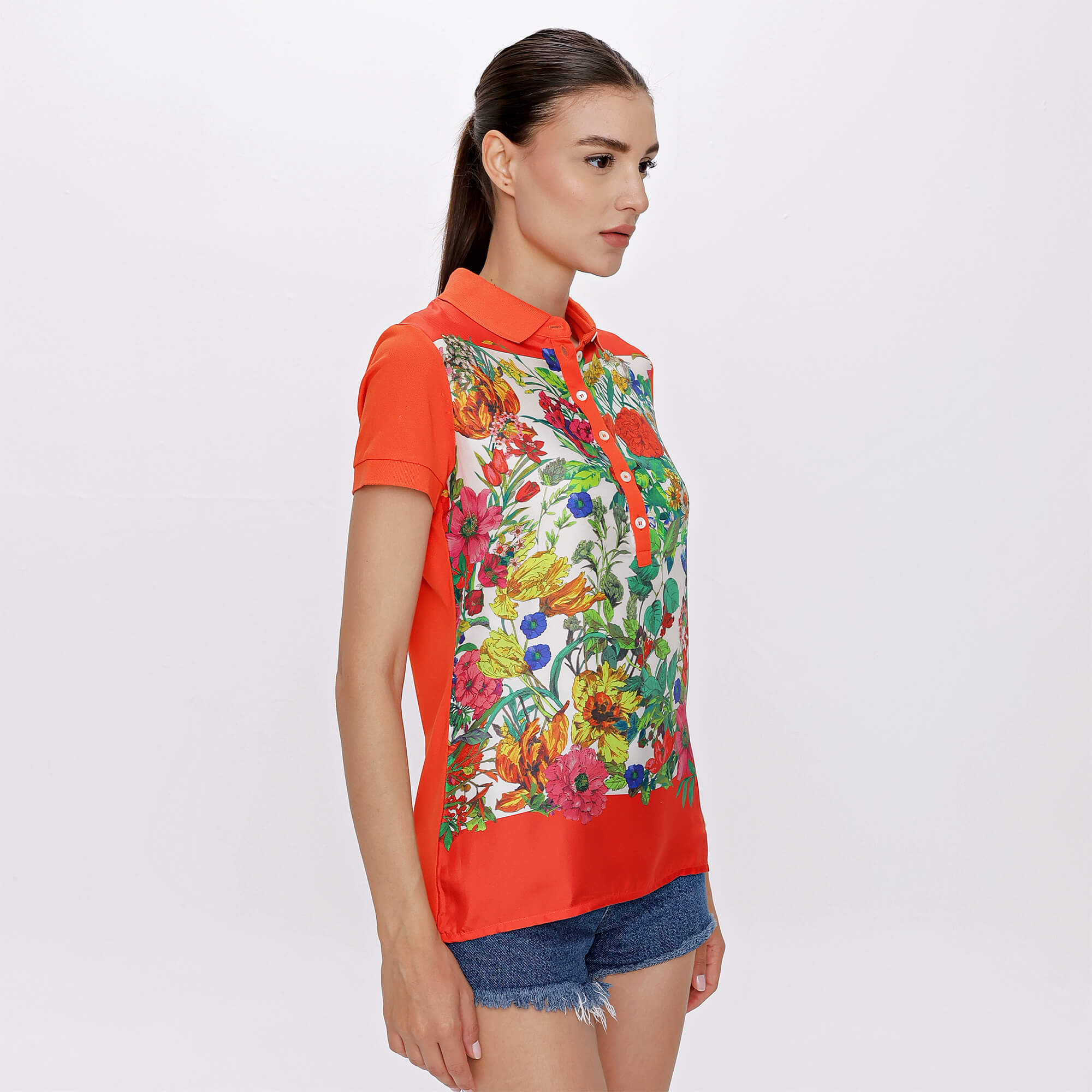 Moncler - Red Floral Print Tshirt